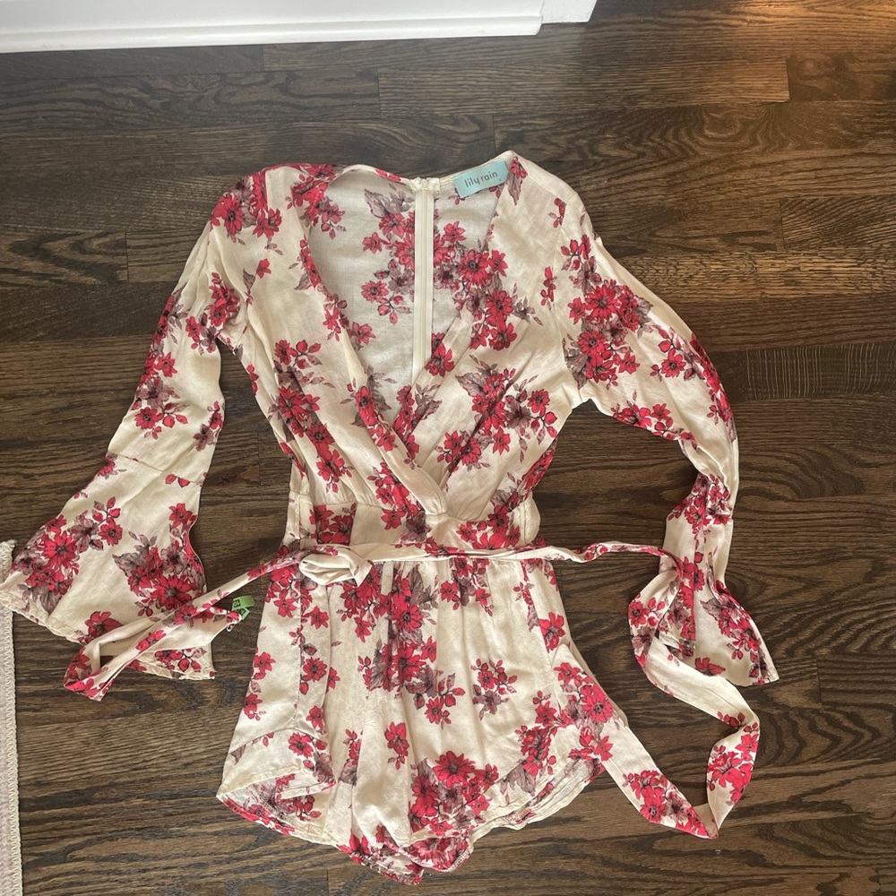 Lily rain floral romper